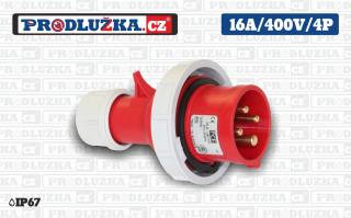 Vidlice PCE 400V/16A/4p/IP67