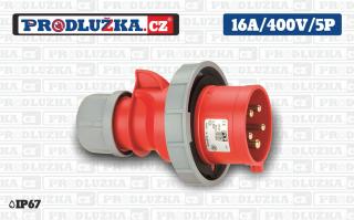 Vidlice PCE 400V/16A/5p/IP67