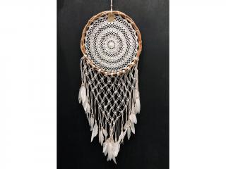 Velký lapač snů s macramé, 42 cm