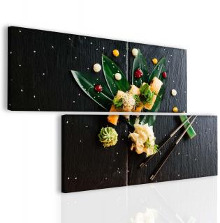 Dvoudílný obraz sushi Velikost (šířka x výška): 174x100 cm