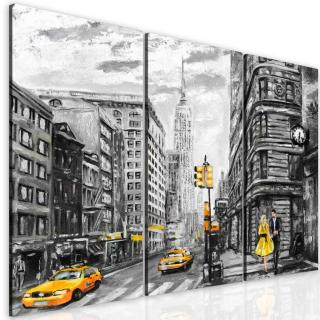 Malovaný obraz žlutý New York Velikost (šířka x výška): 120x90 cm