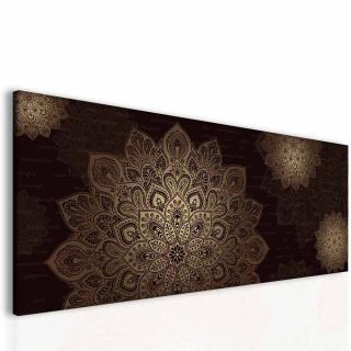 Mandala hnědý obraz Velikost (šířka x výška): 100x40 cm