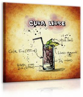 Obraz cedule Cuba Libre Velikost (šířka x výška): 30x30 cm