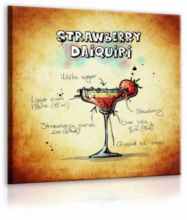 Obraz cedule Strawberry Daiquiri Velikost (šířka x výška): 30x30 cm