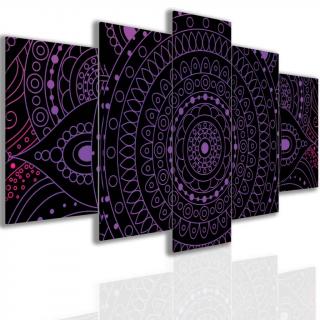 Obraz purple mandala Velikost (šířka x výška): 100x50 cm