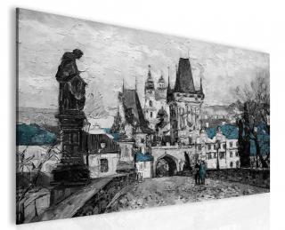 Obraz - Reprodukce Praha Karlův most III Velikost (šířka x výška): 110x75 cm