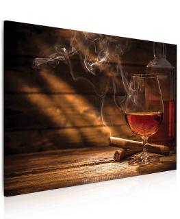 Obraz - Whiskey a doutník Velikost (šířka x výška): 120x80 cm