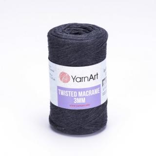 Yarnart Twisted Macrame 3mm příze 250 g 758 Tmavě šedá