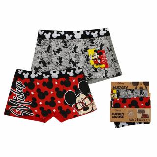 Boxerky MICKEY 2 pack šedé + červené Velikost: 110