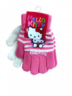 Rukavice HELLO KITTY prstové bílé + růžové 2 pack