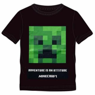 Tričko MINECRAFT černozelené Velikost: 128