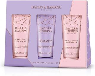 BAYLIS & HARDING dárková sada krémů na ruce Jojoba, Vanilka a Mandlový Olej, 3x50ml