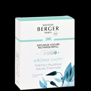 MAISON BERGER PARIS náhradní náplň do vůně do auta Aroma Happy - Aquatic Freshness, 2ks