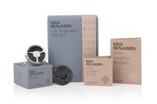 MAX BENJAMIN vonný dárkový set do auta Dodici a Irish Leather & Oud, 4ks