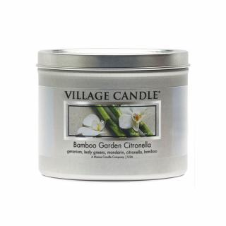 VILLAGE CANDLE vonná svíčka v plechu Bamboo Garden Citronella