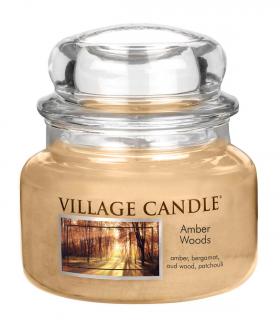 VILLAGE CANDLE vonná svíčka ve skle Amber Woods, malá