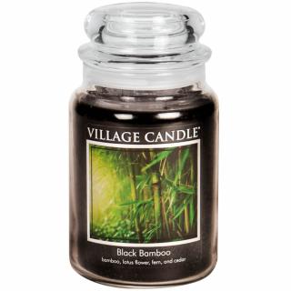 VILLAGE CANDLE vonná svíčka ve skle Black Bamboo, velká