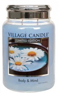 VILLAGE CANDLE vonná svíčka ve skle Body & Mind, velká