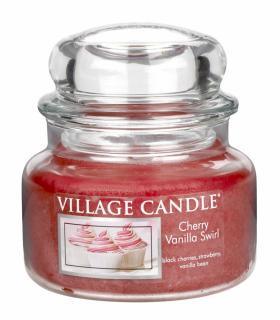 VILLAGE CANDLE vonná svíčka ve skle Cherry Vanilla Swirl, malá