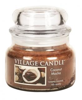 VILLAGE CANDLE vonná svíčka ve skle Coconut Mocha, malá