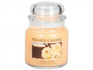 VILLAGE CANDLE vonná svíčka ve skle Creamy Vanilla, střední