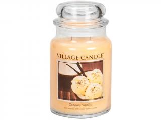 VILLAGE CANDLE vonná svíčka ve skle Creamy Vanilla, velká