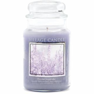 VILLAGE CANDLE vonná svíčka ve skle Frosted Lavender, velká