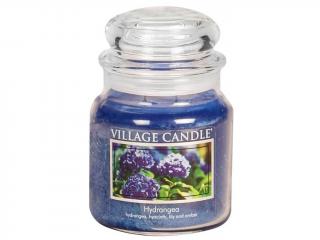 VILLAGE CANDLE vonná svíčka ve skle Hydrangea - Hortenzie, střední