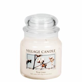 VILLAGE CANDLE vonná svíčka ve skle Pure Linen, střední