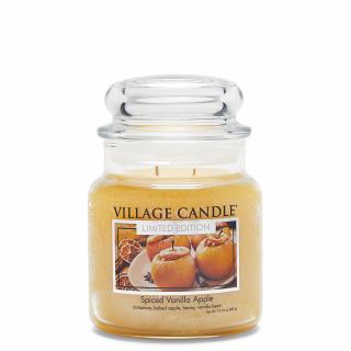 VILLAGE CANDLE vonná svíčka ve skle Spiced Vanilla Apple, střední