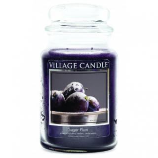 VILLAGE CANDLE vonná svíčka ve skle Sugar Plum, velká