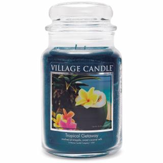 VILLAGE CANDLE vonná svíčka ve skle Tropical Getaway, velká