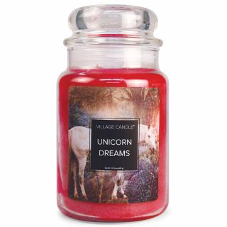 VILLAGE CANDLE vonná svíčka ve skle Unicorn Dreams, velká