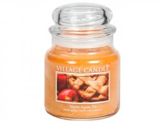 VILLAGE CANDLE vonná svíčka ve skle Warm Apple Pie, střední