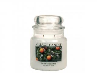 VILLAGE CANDLE vonná svíčka ve skle Winter Clementine, střední