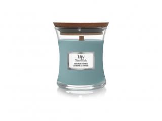 WOODWICK vonná svíčka ve skle Evergreen Cashmere, malá