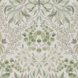 Květovaná tapeta KARAKUSA Designers Guild Odstín Tapety: Green Beige PDG1157/02