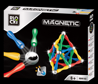 Blocki stavebnice Magnetic 63 Elements 63 dílků