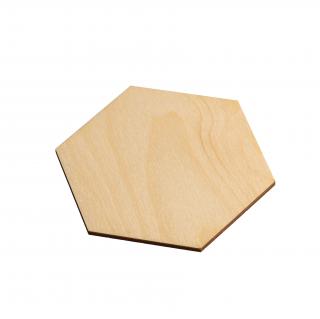 Dřevěný Hexagon podtácek - 10 cm