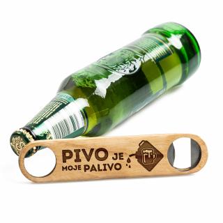 Dřevěný otvírák na láhve – PIVO JE MOJE PALIVO