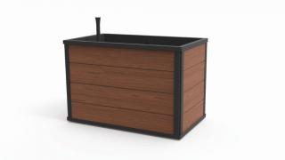 Květináč Keter Maple Mobile Urban Garden Bed 88L hnědý