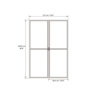 Palram Dveře s moskytiérou pro Torino 3 x 4,25 (šedé)