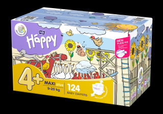 BELLA HAPPY Maxi Plus Big Pack 9-20 kg 124 ks