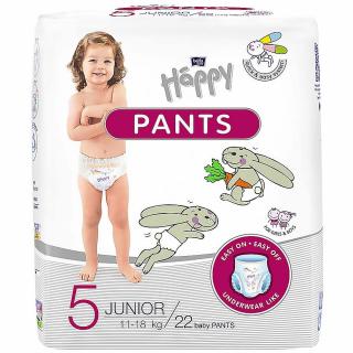 Happy Pants Junior vel 5, 11-18kg 22 ks