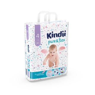 Kindii pure & flex Dětské plenky Maxi 54 ks (vel.4)