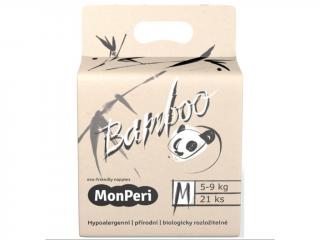 MonPeri Bamboo M 5-9 kg- 21ks EKO dětské bambusové jednorázové plenky (velikost 3)