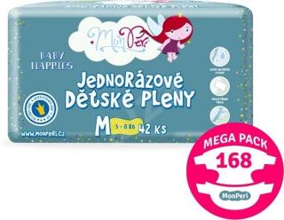 MonPeri Klasik Mega Pack M 5–8 kg -168ks EKO Jednorázové dětské pleny (velikost 3)