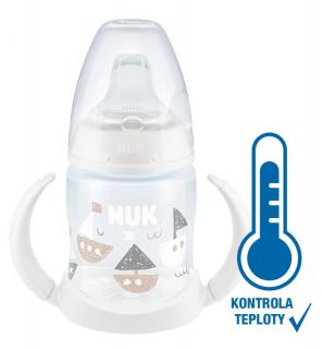 NUK FC lahev na učení s kontrolou teploty 150 ml bílá