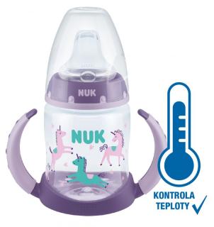 NUK FC lahev na učení s kontrolou teploty 150 ml fialová