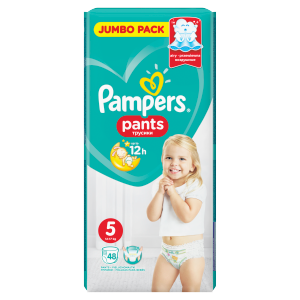 Pampers plenkové kalhotky Pants jumbo pack S5 12-17kg 48ks